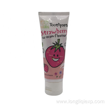 Wholesale 75ml strawberry kids solid natural baby toothpaste